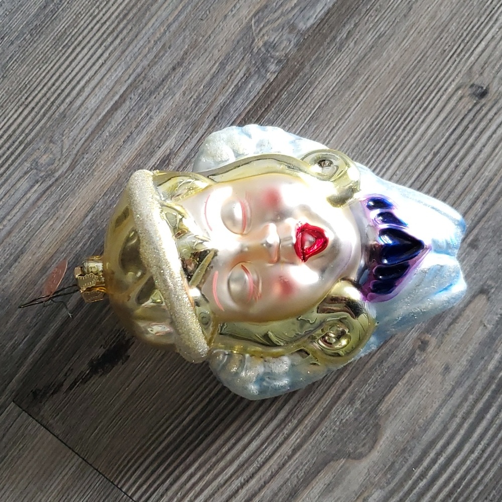 Hand Blown Glass Vintage angel ornament by Mark Klaus